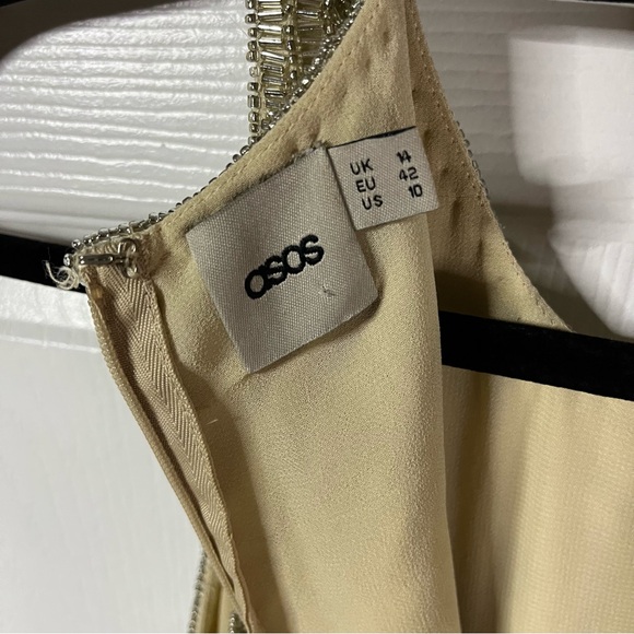 74. ASOS Black and Cream Geometric Maxi Dress - Picture 8 of 17